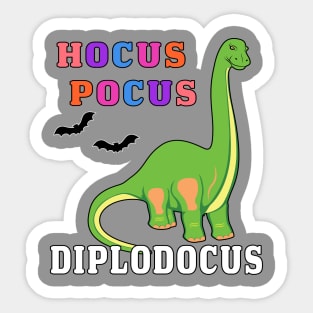 Hocus Pocus Diplodocus Prehistoric Dinosaur Spooky Bat. Sticker